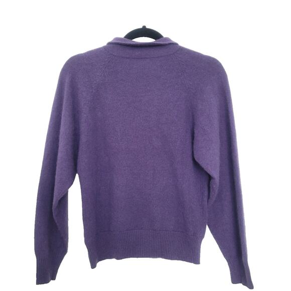 The Individualist Nordstrom Lambswool Angora Blend Sweater Size S Purple Preppy - Picture 2 of 7